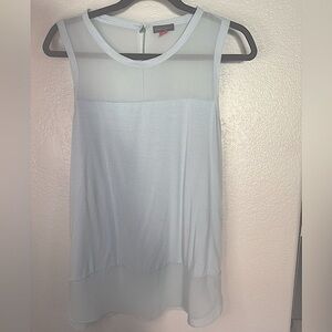 Vince Camuto light blue sheer top. Size L